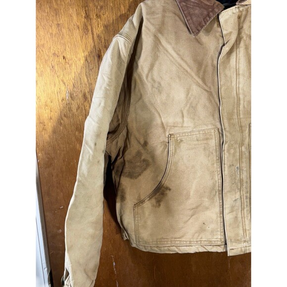 Vintage Carhartt Jacket Mens 52R Duck Canvas J02 BRN Barn Coat Distressed Y2K - Picture 4 of 12